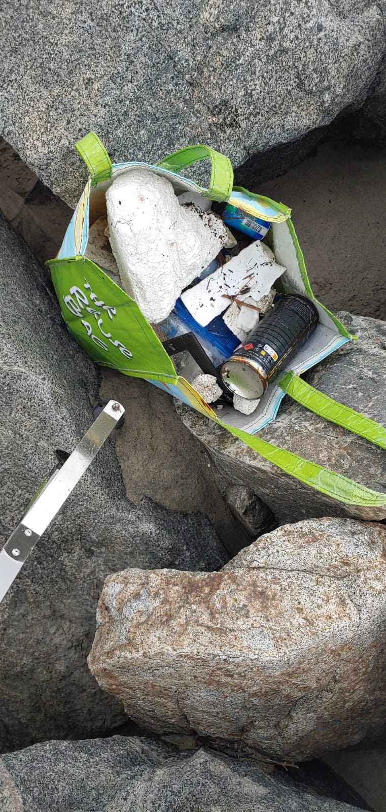 Scout troop beach cleanup event